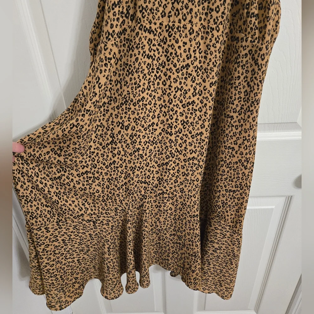 Who What Wear Brown And Black Animal Print Dress Sleeveless Size XXL - Picture 6 of 10